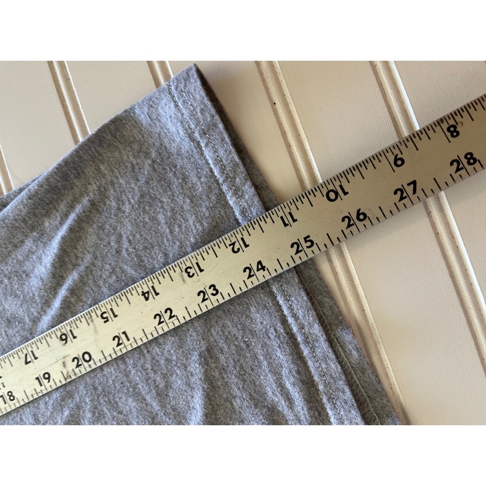 unisex Heather Gray Cotton Blend Short Sleeve Crew Neck T-Shirt Size M - Picture 2 of 4